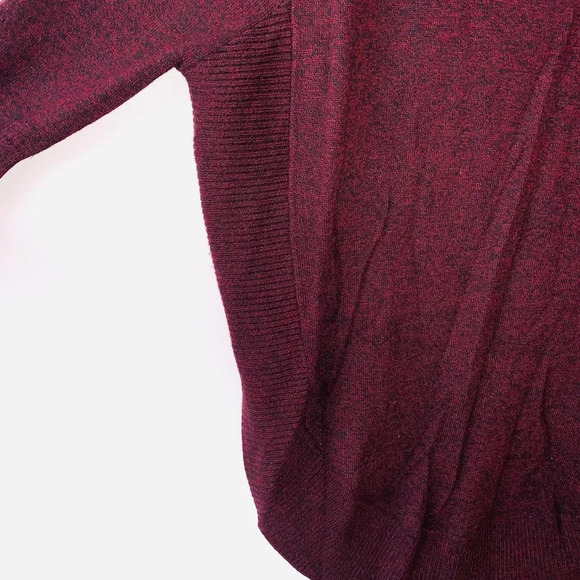 Express Dark Red Flecked Round Hem Oversized Sweater Xsmall Women’s - Picture 6 of 12